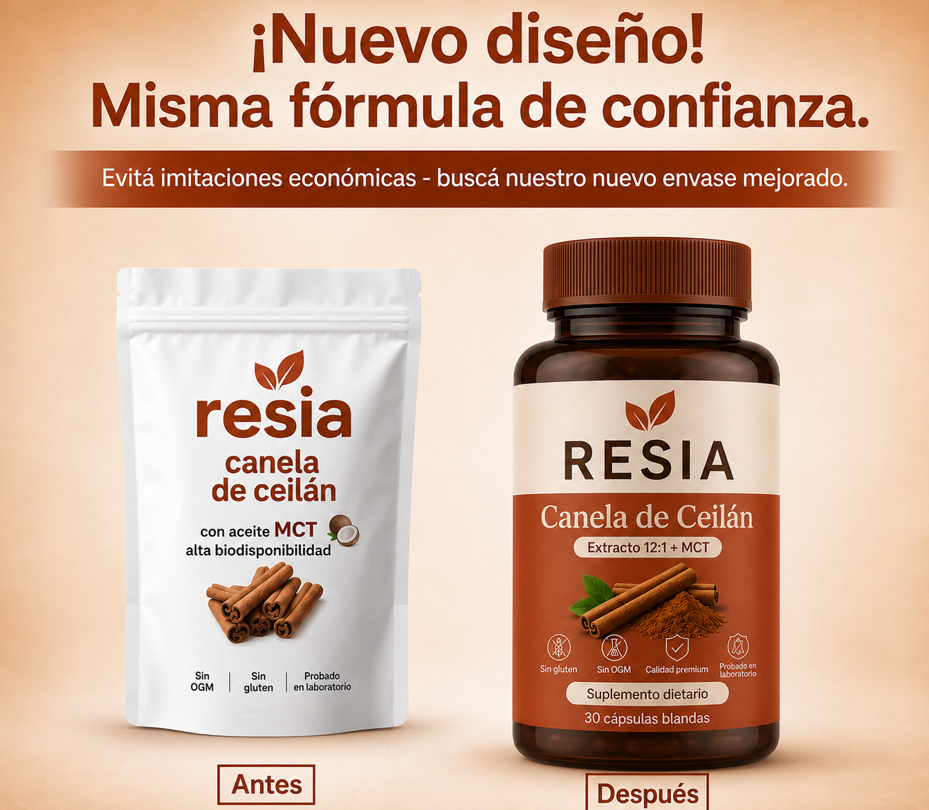 Formula Canela de Ceilán 12 en 1 - RESIA